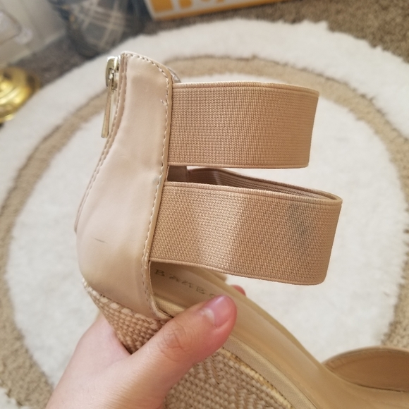 Bamboo Beige Wedge Heels - Picture 7 of 7